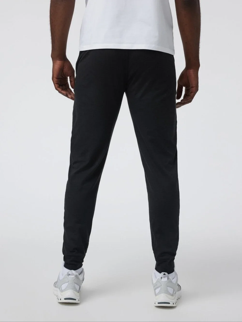 Vuori Black Men's Joggers with White Drawstring